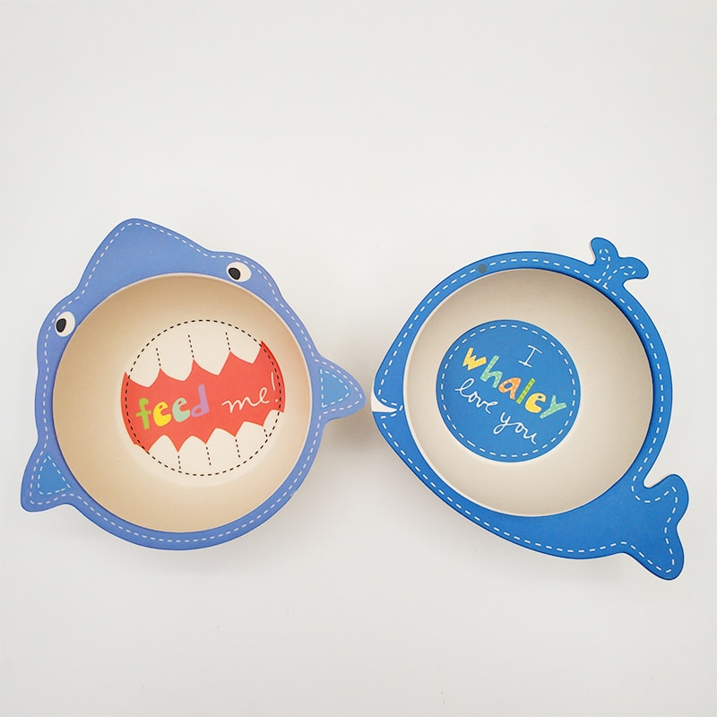 Bamboo Kids Plate Non-Toxic Tableware